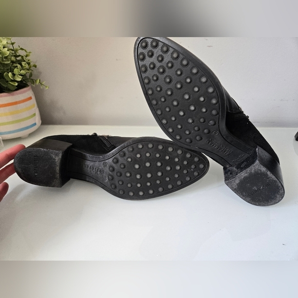 HISPANITAS Leather/Patent Leather/ Fur Black/Leopard Print Block Heel Shoes.40 - Picture 8 of 12